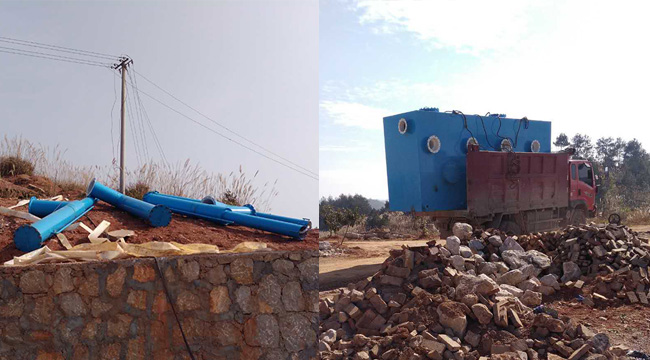 一體化凈水處理設備安裝現(xiàn)場